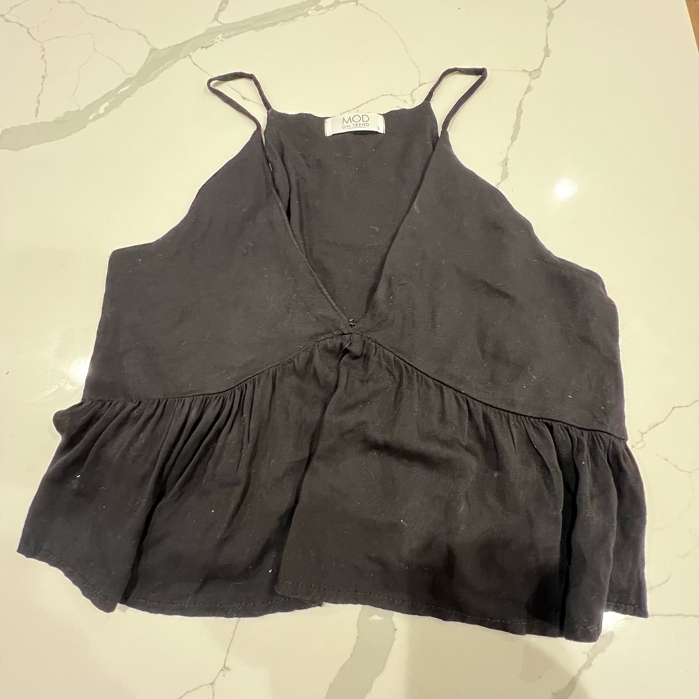 Black Flowy summer top